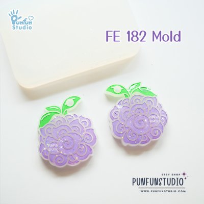 FE 175-186 Devil Fruit Mold Set / Pirate / Face Earring Mold / Silicone Mold / UV Resin Mold