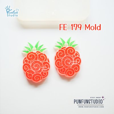 FE 175-186 Devil Fruit Mold Set / Pirate / Face Earring Mold / Silicone Mold / UV Resin Mold