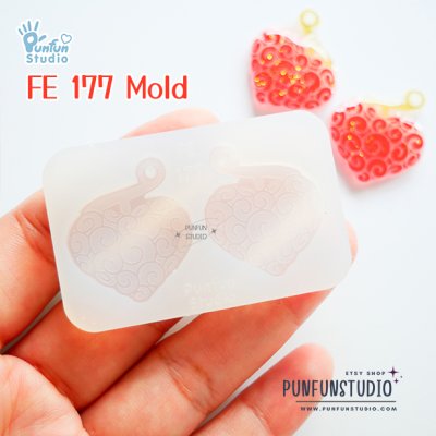 FE 175-186 Devil Fruit Mold Set / Pirate / Face Earring Mold / Silicone Mold / UV Resin Mold
