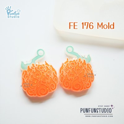 FE 175-186 Devil Fruit Mold Set / Pirate / Face Earring Mold / Silicone Mold / UV Resin Mold