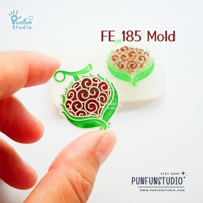 FE 175-186 Devil Fruit Mold Set / Pirate / Face Earring Mold / Silicone Mold / UV Resin Mold