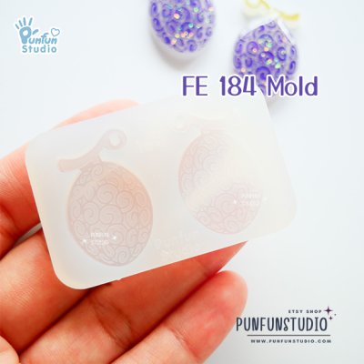 FE 175-186 Devil Fruit Mold Set / Pirate / Face Earring Mold / Silicone Mold / UV Resin Mold