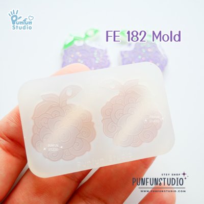 FE 175-186 Devil Fruit Mold Set / Pirate / Face Earring Mold / Silicone Mold / UV Resin Mold