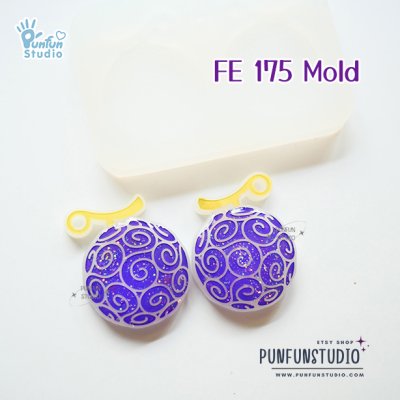 FE 175-186 Devil Fruit Mold Set / Pirate / Face Earring Mold / Silicone Mold / UV Resin Mold