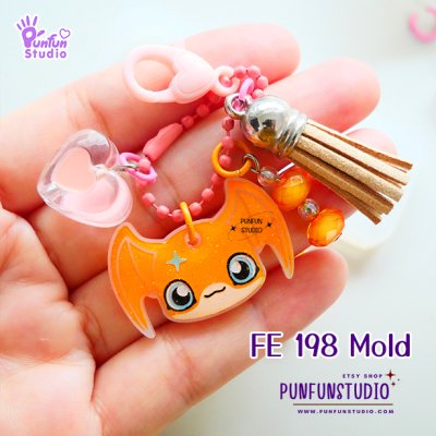 FE 191-198 Digimold Set / Set 8 Molds / Face Earring Mold / Silicone Mold / UV Resin Mold