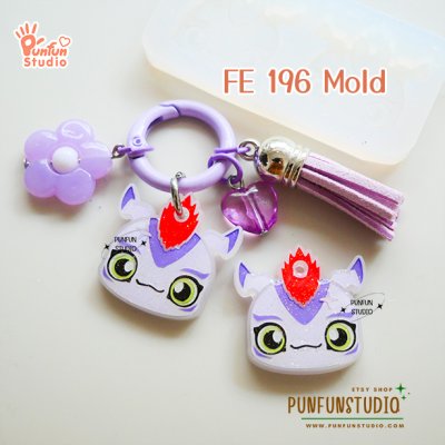 FE 191-198 Digimold Set / Set 8 Molds / Face Earring Mold / Silicone Mold / UV Resin Mold
