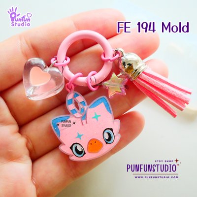 FE 191-198 Digimold Set / Set 8 Molds / Face Earring Mold / Silicone Mold / UV Resin Mold