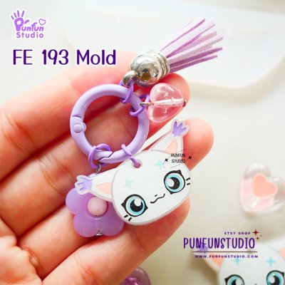 FE 191-198 Digimold Set / Set 8 Molds / Face Earring Mold / Silicone Mold / UV Resin Mold