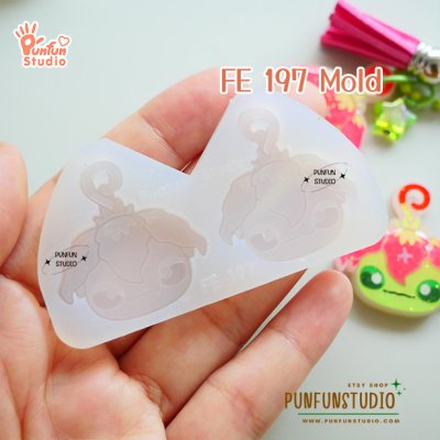 FE 191-198 Digimold Set / Set 8 Molds / Face Earring Mold / Silicone Mold / UV Resin Mold