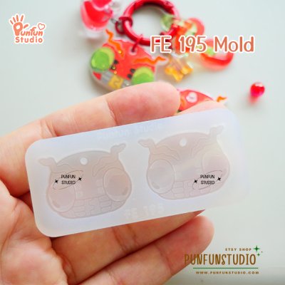 FE 191-198 Digimold Set / Set 8 Molds / Face Earring Mold / Silicone Mold / UV Resin Mold