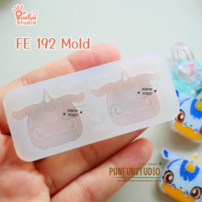 FE 191-198 Digimold Set / Set 8 Molds / Face Earring Mold / Silicone Mold / UV Resin Mold