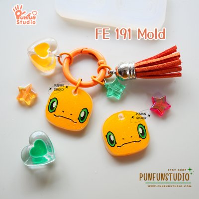 FE 191-198 Digimold Set / Set 8 Molds / Face Earring Mold / Silicone Mold / UV Resin Mold
