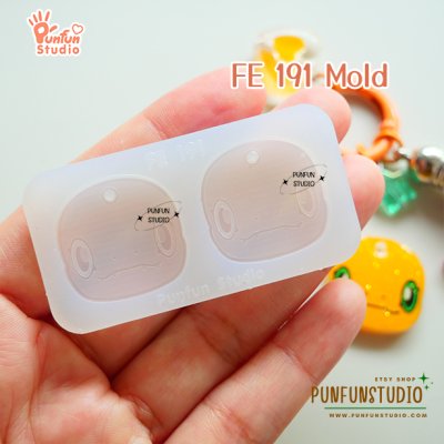 FE 191-198 Digimold Set / Set 8 Molds / Face Earring Mold / Silicone Mold / UV Resin Mold