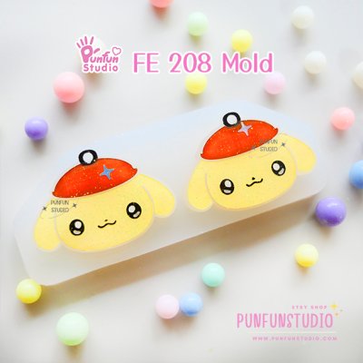 Cutie Retriever Face Earring Mold