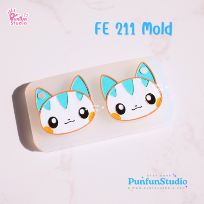FE 211-218 Pokemold Set / Face Earring Mold / Pokemold / Silicone Mold / UV Resin Mold