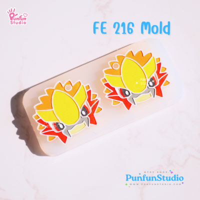 FE 211-218 Pokemold Set / Face Earring Mold / Pokemold / Silicone Mold / UV Resin Mold