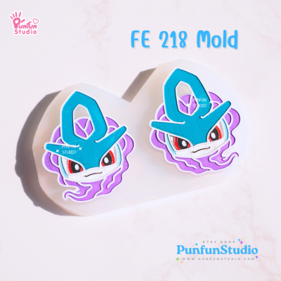 FE 211-218 Pokemold Set / Face Earring Mold / Pokemold / Silicone Mold / UV Resin Mold
