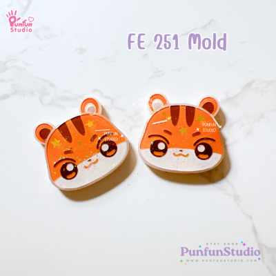 FE 251-258 AT Animal Mold Set / Set 8 Molds / K-POP / Face Earring Mold / Silicone Mold / UV Resin Mold