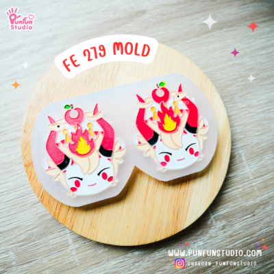 FE 261-280 Demon Hotel Mold Set / Hazbin / Free 20 Earring Part / Silicone Mold / UV Resin Mold