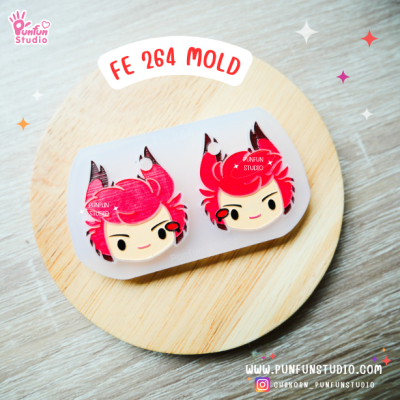 FE 261-280 Demon Hotel Mold Set / Hazbin / Free 20 Earring Part / Silicone Mold / UV Resin Mold