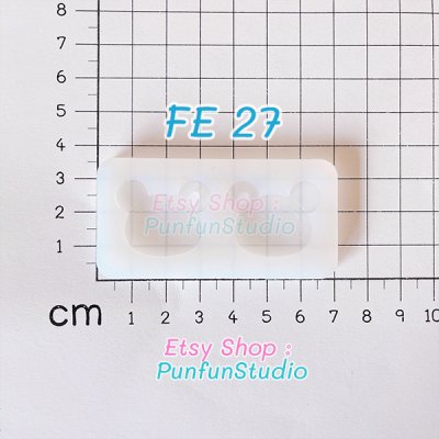 FE 27-28 Cutie Boy & Cutie Girl Mouse Mold / Face Earring Mold / Silicone Mold / UV Resin Mold