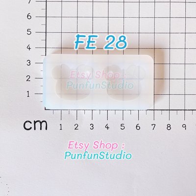 FE 27-28 Cutie Boy & Cutie Girl Mouse Mold / Face Earring Mold / Silicone Mold / UV Resin Mold