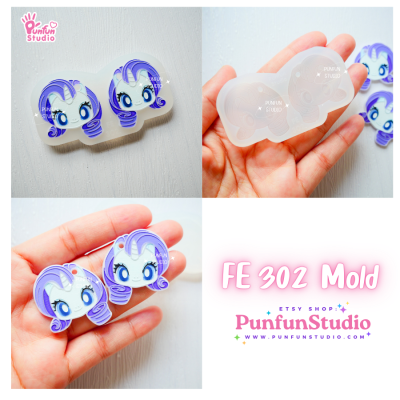 Pony Mold FE 301, 302, 303, 304, 305, 306 / Silicone Mold / UV Resin Mold