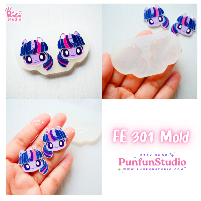 Pony Mold FE 301, 302, 303, 304, 305, 306 / Silicone Mold / UV Resin Mold