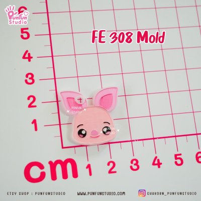 FE 307, 308, 309, 310 Bear Piglet Tiger Donkey Mold / Silicone Mold / UV Resin Mold