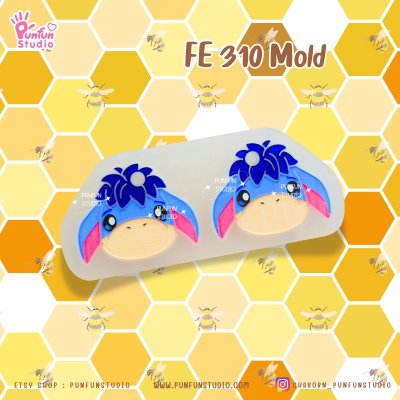 FE 307, 308, 309, 310 Bear Piglet Tiger Donkey Mold / Silicone Mold / UV Resin Mold