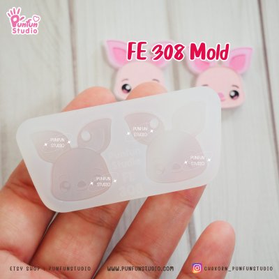 FE 307, 308, 309, 310 Bear Piglet Tiger Donkey Mold / Silicone Mold / UV Resin Mold