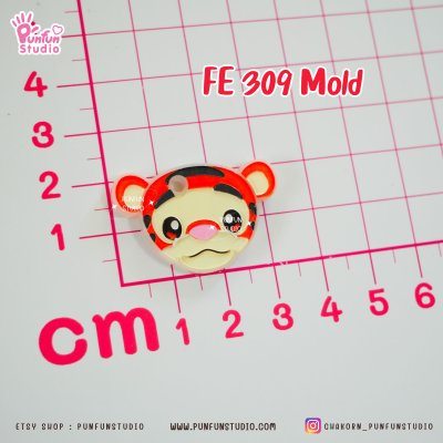 FE 307, 308, 309, 310 Bear Piglet Tiger Donkey Mold / Silicone Mold / UV Resin Mold
