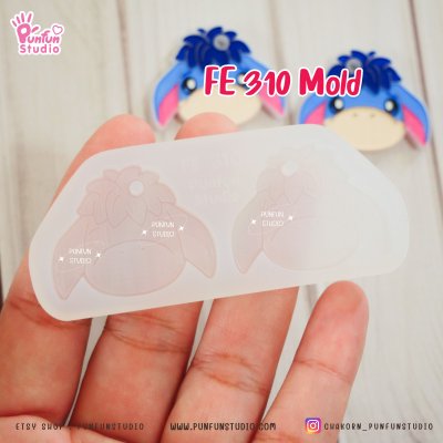 FE 307, 308, 309, 310 Bear Piglet Tiger Donkey Mold / Silicone Mold / UV Resin Mold