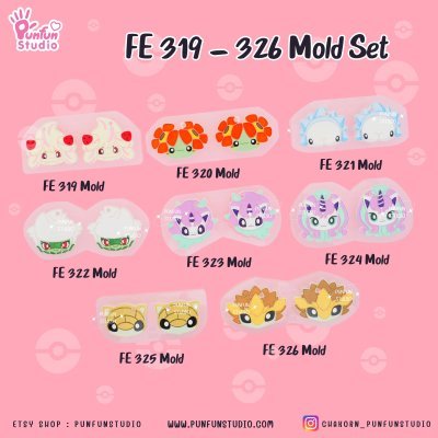 FE 319-328 Mold Set / Silicone Mold / UV Resin Mold