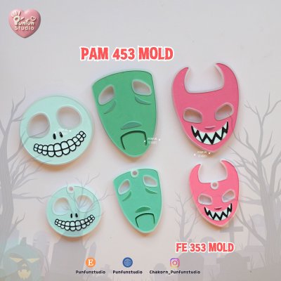 FE 353 Lock, Shock, Barrel Masks Mold / Silicone Mold / UV Resin Mold