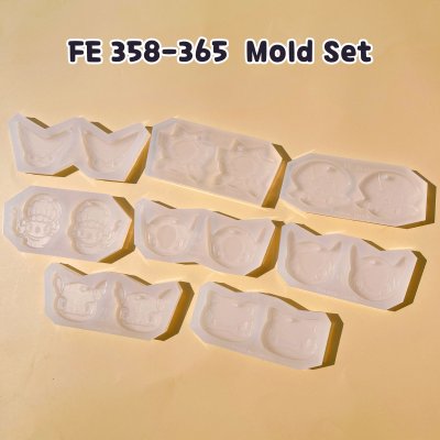 FE 358-365 Pokemold Set / Earring Mold / Silicone Mold / UV Resin Mold