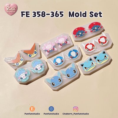FE 358-365 Pokemold Set / Earring Mold / Silicone Mold / UV Resin Mold