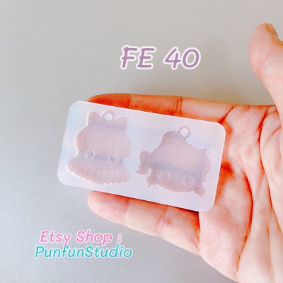 FE 38, 39,40 Molds / Face Earring Mold / Silicone Mold / UV Resin Mold