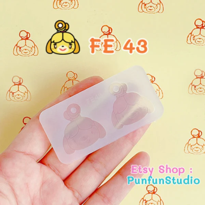 FE 41 - 48 Face Earring Mold  / Face Earring Mold / Animal Crossing Mold / Silicone Mold สำเนา