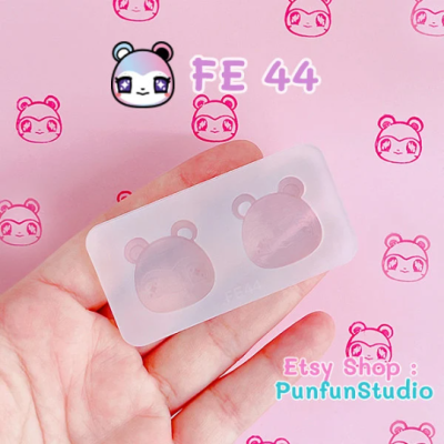 FE 41 - 48 Face Earring Mold  / Face Earring Mold / Animal Crossing Mold / Silicone Mold สำเนา