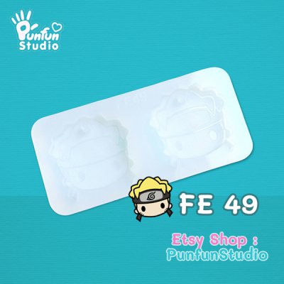 FE 49, 50, 51, 52, 53, 54, 55, 56 Mold / Ninja Face Earring Mold / Silicone Mold / UV Resin Mold