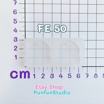 FE 49, 50, 51, 52, 53, 54, 55, 56 Mold / Ninja Face Earring Mold / Silicone Mold / UV Resin Mold
