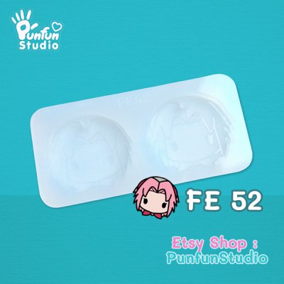 FE 49, 50, 51, 52, 53, 54, 55, 56 Mold / Ninja Face Earring Mold / Silicone Mold / UV Resin Mold
