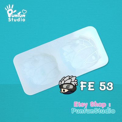 FE 49, 50, 51, 52, 53, 54, 55, 56 Mold / Ninja Face Earring Mold / Silicone Mold / UV Resin Mold