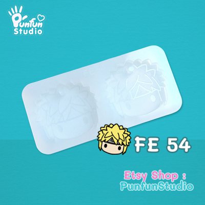 FE 49, 50, 51, 52, 53, 54, 55, 56 Mold / Ninja Face Earring Mold / Silicone Mold / UV Resin Mold
