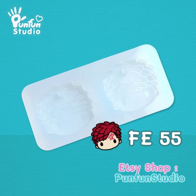FE 49, 50, 51, 52, 53, 54, 55, 56 Mold / Ninja Face Earring Mold / Silicone Mold / UV Resin Mold