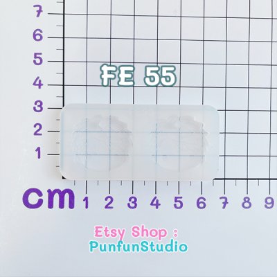 FE 49, 50, 51, 52, 53, 54, 55, 56 Mold / Ninja Face Earring Mold / Silicone Mold / UV Resin Mold