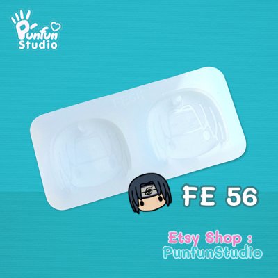 FE 49, 50, 51, 52, 53, 54, 55, 56 Mold / Ninja Face Earring Mold / Silicone Mold / UV Resin Mold