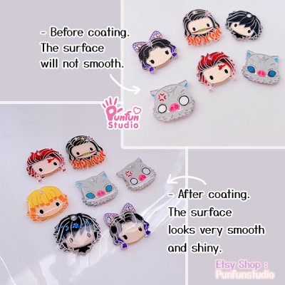 FE 57-62 Mold Set / D Slayer Face Earring Mold / 6 pieces / Silicone Mold / UV Resin Mold