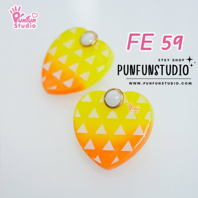 FE 57-62 Mold Set / D Slayer Face Earring Mold / 6 pieces / Silicone Mold / UV Resin Mold